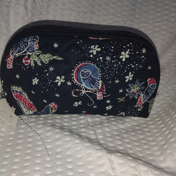 Vera Bradley Handbags - Vera Bradley Iconic Clamshell Cosmetic Bag in the Holiday Owls pattern